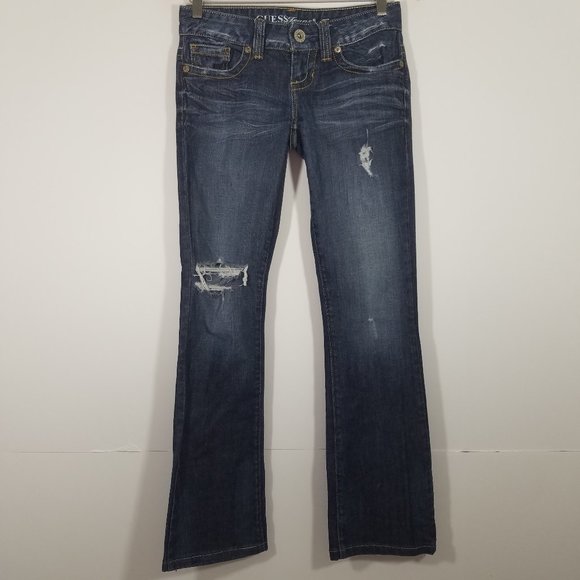 Guess Denim - Guess Daredevil Boot Cut Distressed Jeans Size 26